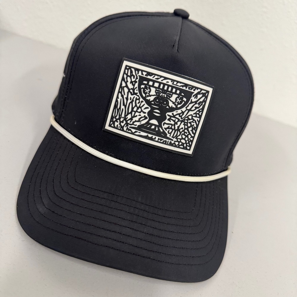 Black Looper Rope Trucker‎ Hat Men's Graphic Patch Snapback Casual